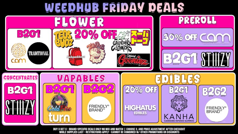 WeedHub Friday Deals - Weedhub