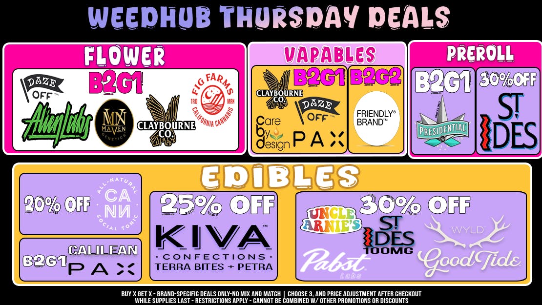 WeedHub Thursday Deals - Weedhub
