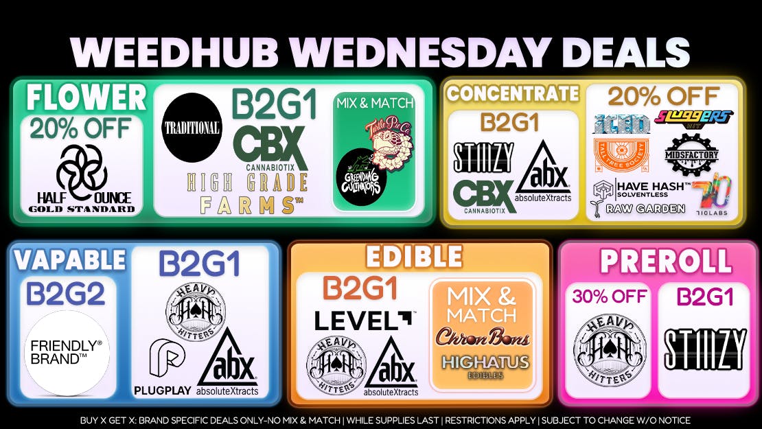 WeedHub Dispensary Wednesday Deals - Weedhub
