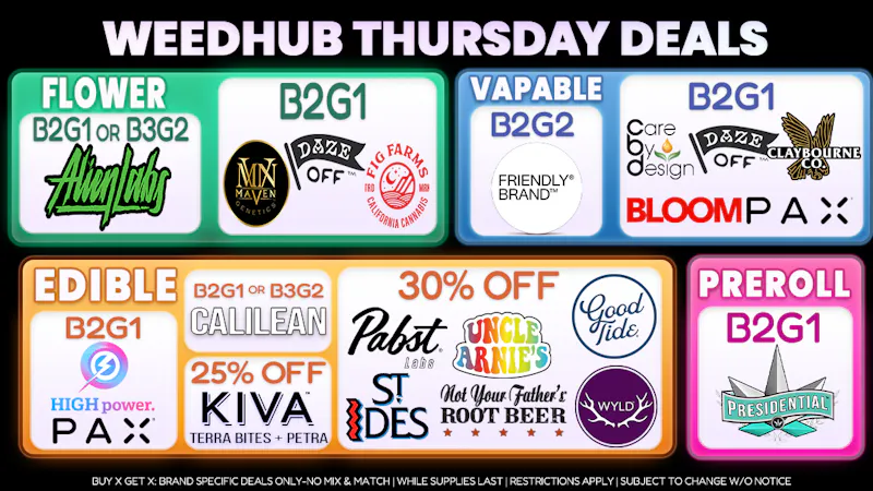 WeedHub Thursday Deals - Weedhub