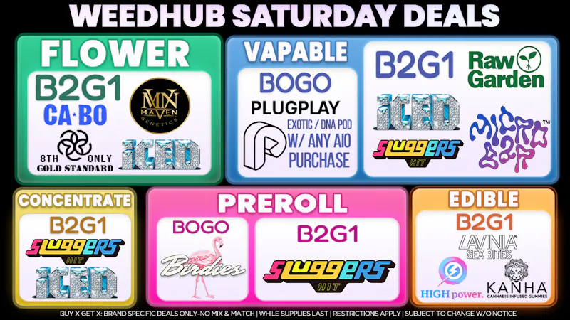 WeedHub Dispensary Saturday Deals - Weedhub
