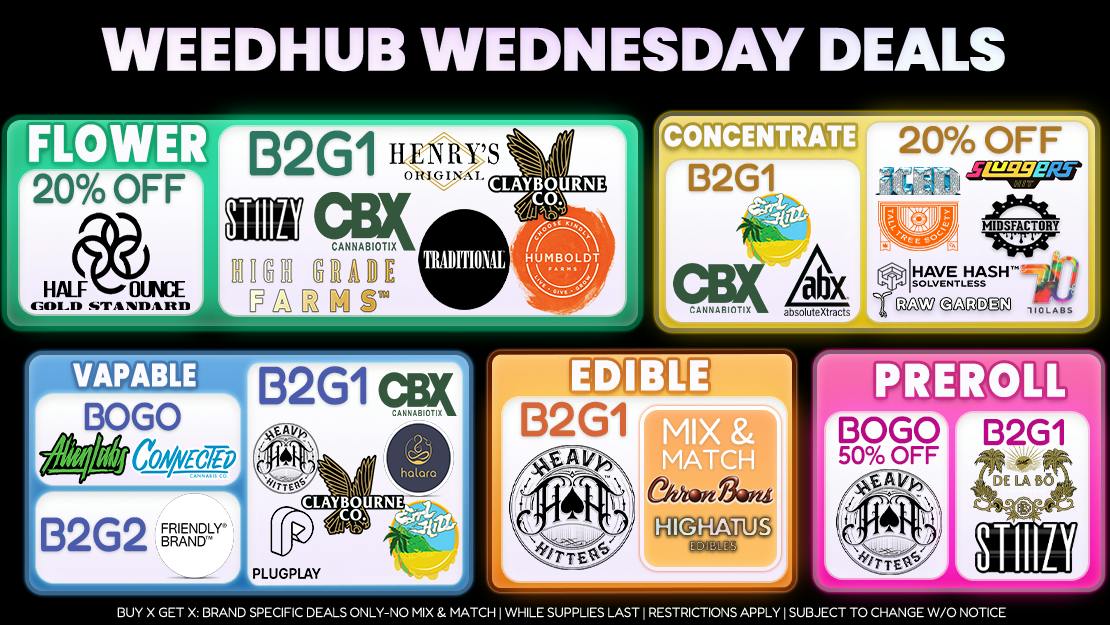 WeedHub Dispensary Wednesday Deals - Weedhub