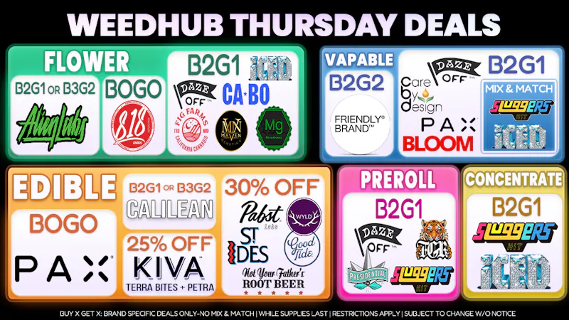 WeedHub Thursday Deals - Weedhub