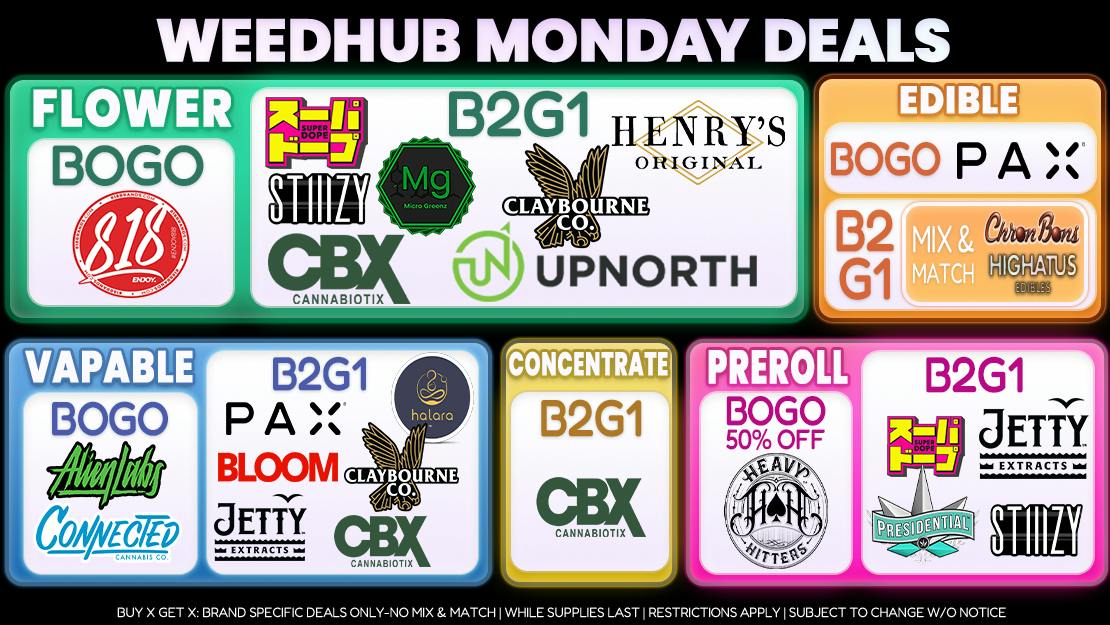 WeedHub Monday Deals - Weedhub
