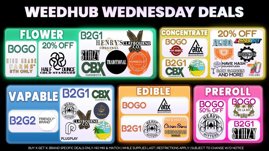 WeedHub Dispensary Wednesday Deals - Weedhub