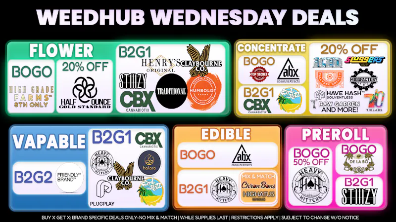 WeedHub Dispensary Wednesday Deals - Weedhub