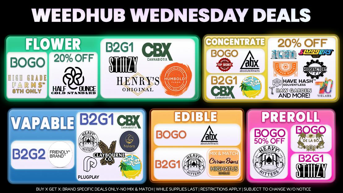 WeedHub Wednesday Deals - Weedhub