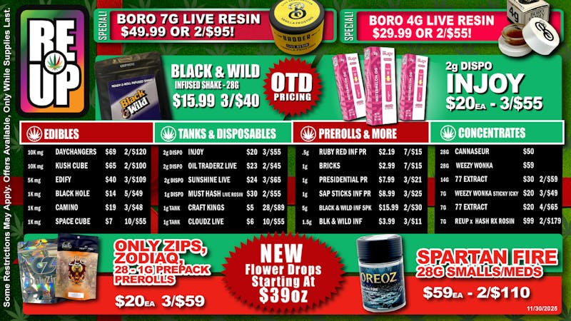 RE-UP Dispensary Muskogee 🌟HAPPY HOLIDAYS FROM RE-UP!💥