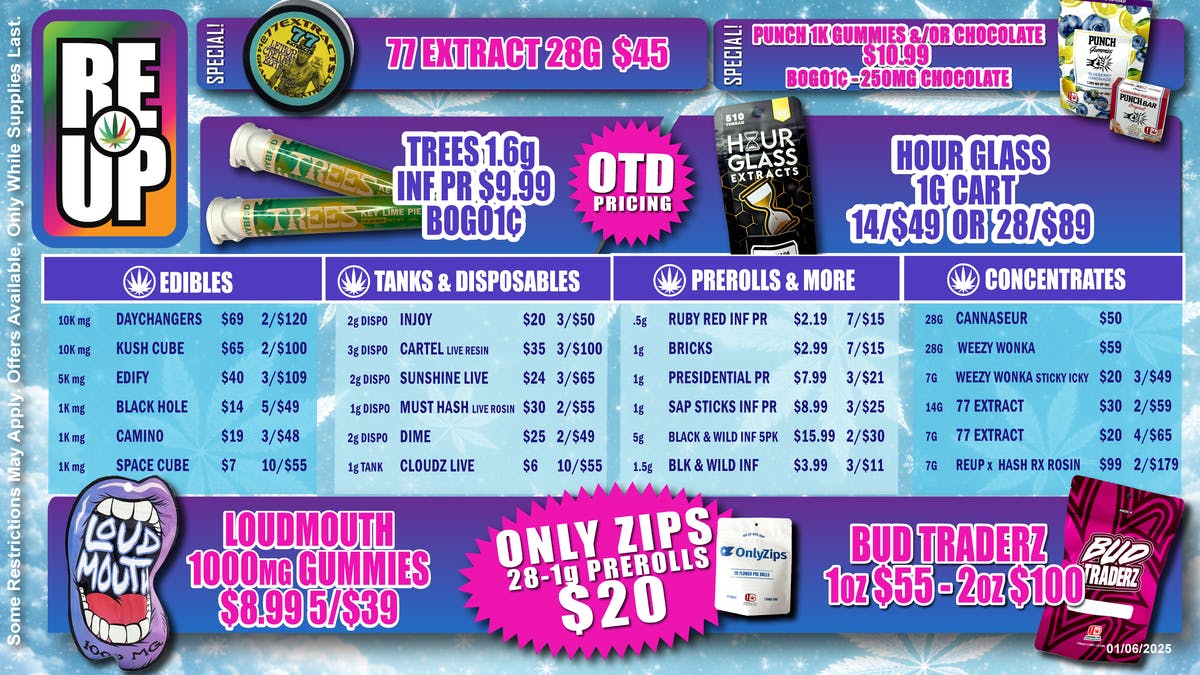 RE-UP Cannabis Dispensary 🔥Our January Deals Are On Fire🔥