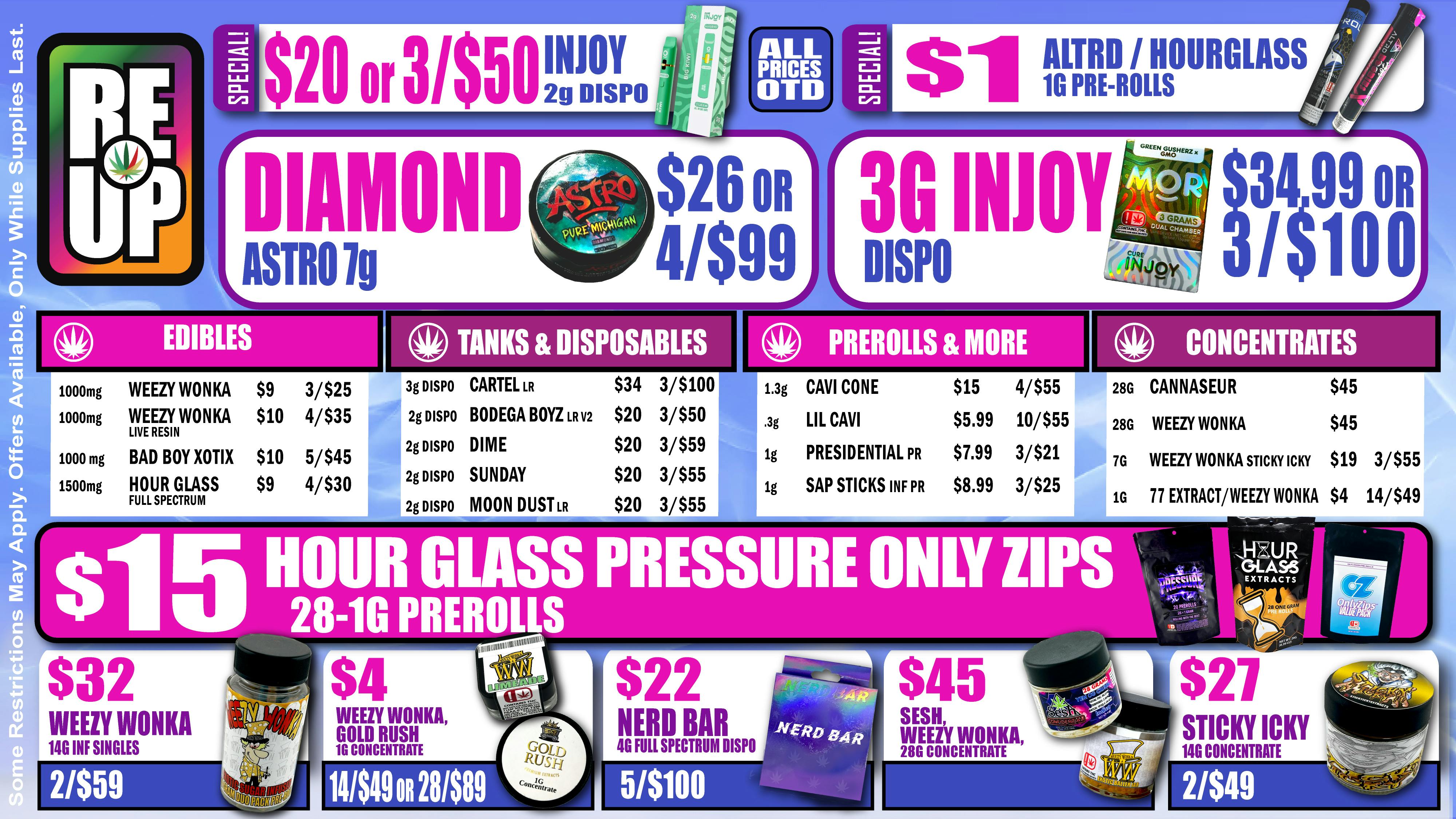 RE-UP Cannabis Dispensary 🔥New Injoy 3g MorDisposible 1 for $34.99 3/100!🔥