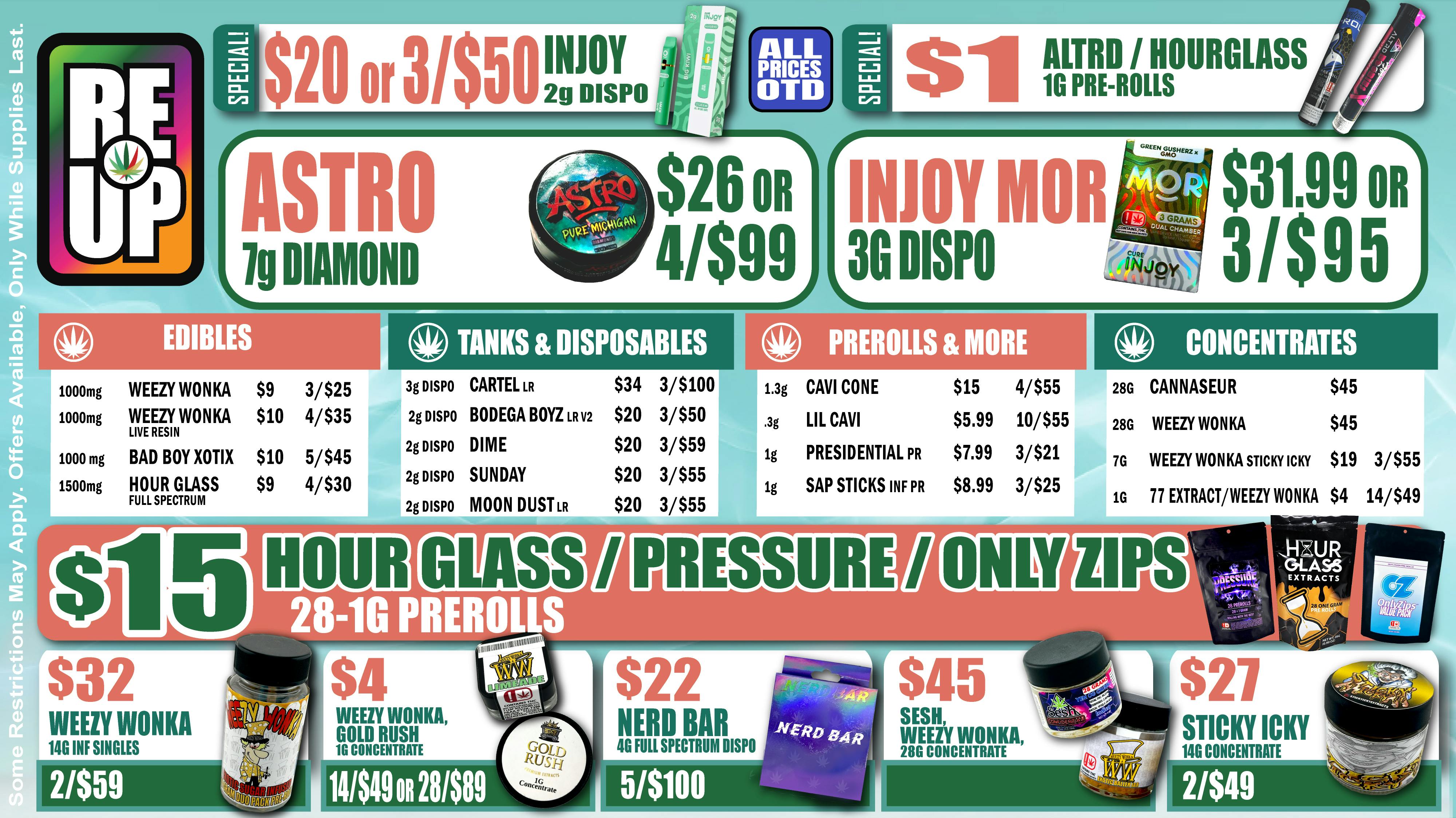 RE-UP Cannabis Dispensary 🔥New INJOY "MOR 3G" Disposable $31.99 or 3/95!🔥