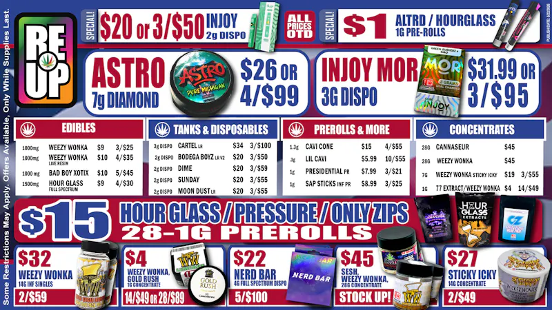 RE-UP Cannabis Dispensary 🔥New INJOY "MOR 3G" Disposable $31.99 or 3/95!🔥