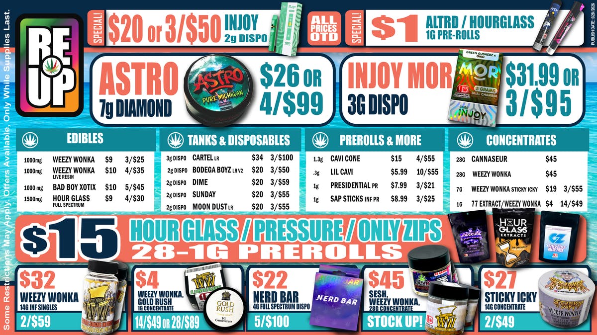 RE-UP Cannabis Dispensary 🔥New INJOY "MOR 3G" Disposable $31.99 or 3/95!🔥