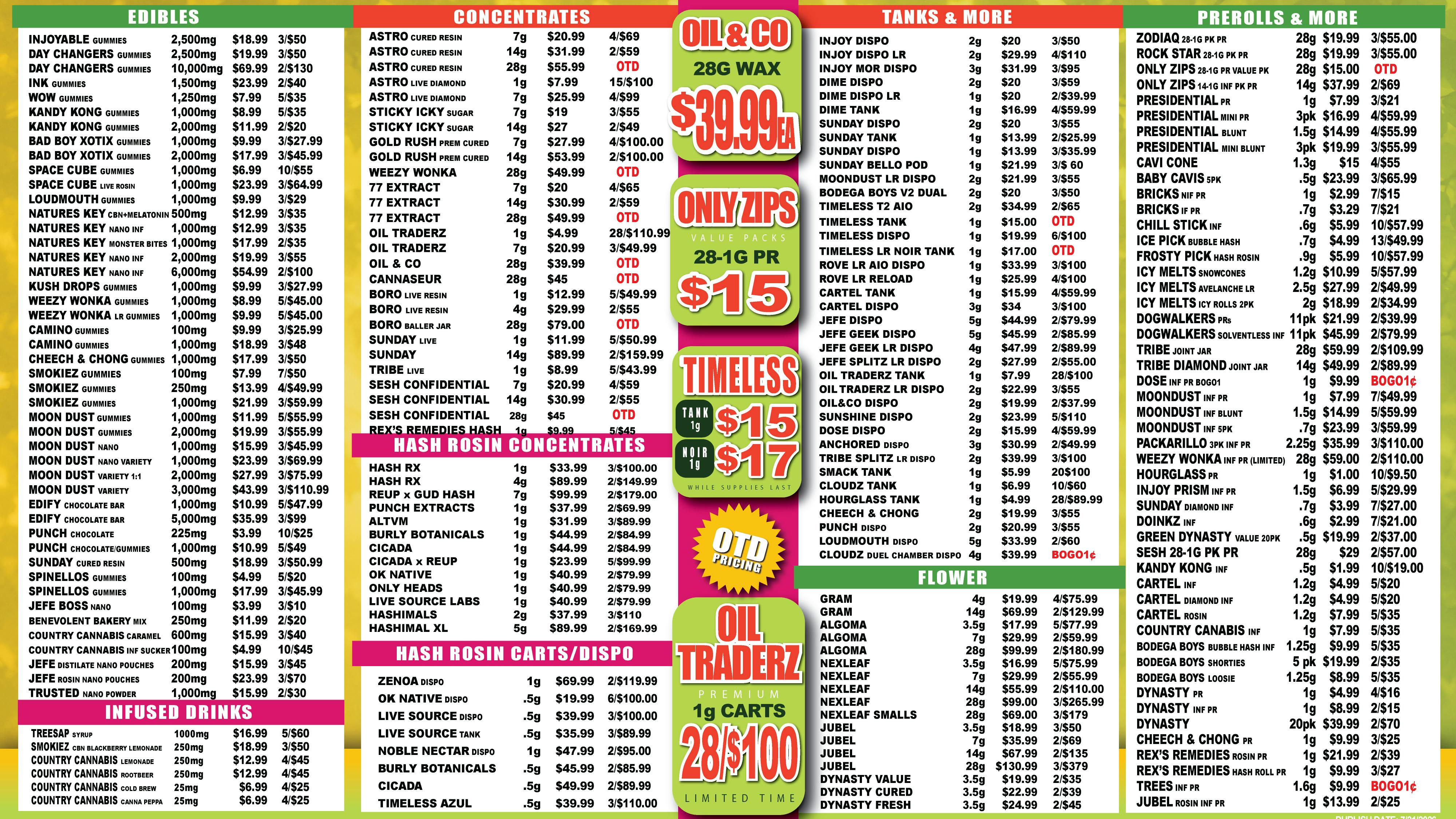RE-UP Cannabis Dispensary OILTRADERZ 1G TANK 28/$100 - ONLYZIPS 28-1G PR $15