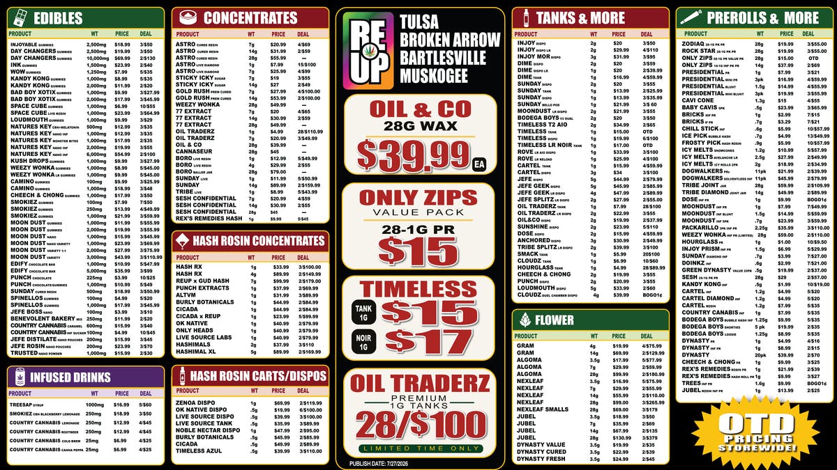 RE-UP Cannabis Dispensary OILTRADERZ 1G TANK 28/$100 - ONLYZIPS 28-1G PR $15