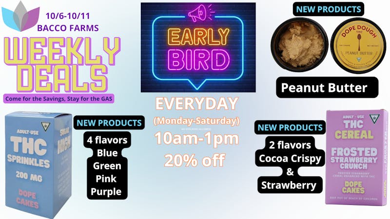 Bacco Farms 10-6-25 New Products!