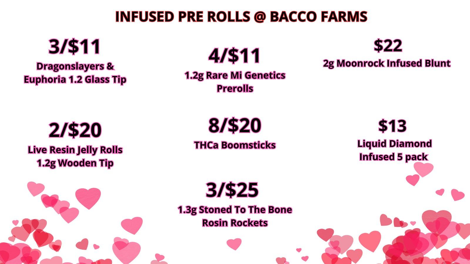 Bacco Farms Delivery Bacco Farms Infused Preroll Deals