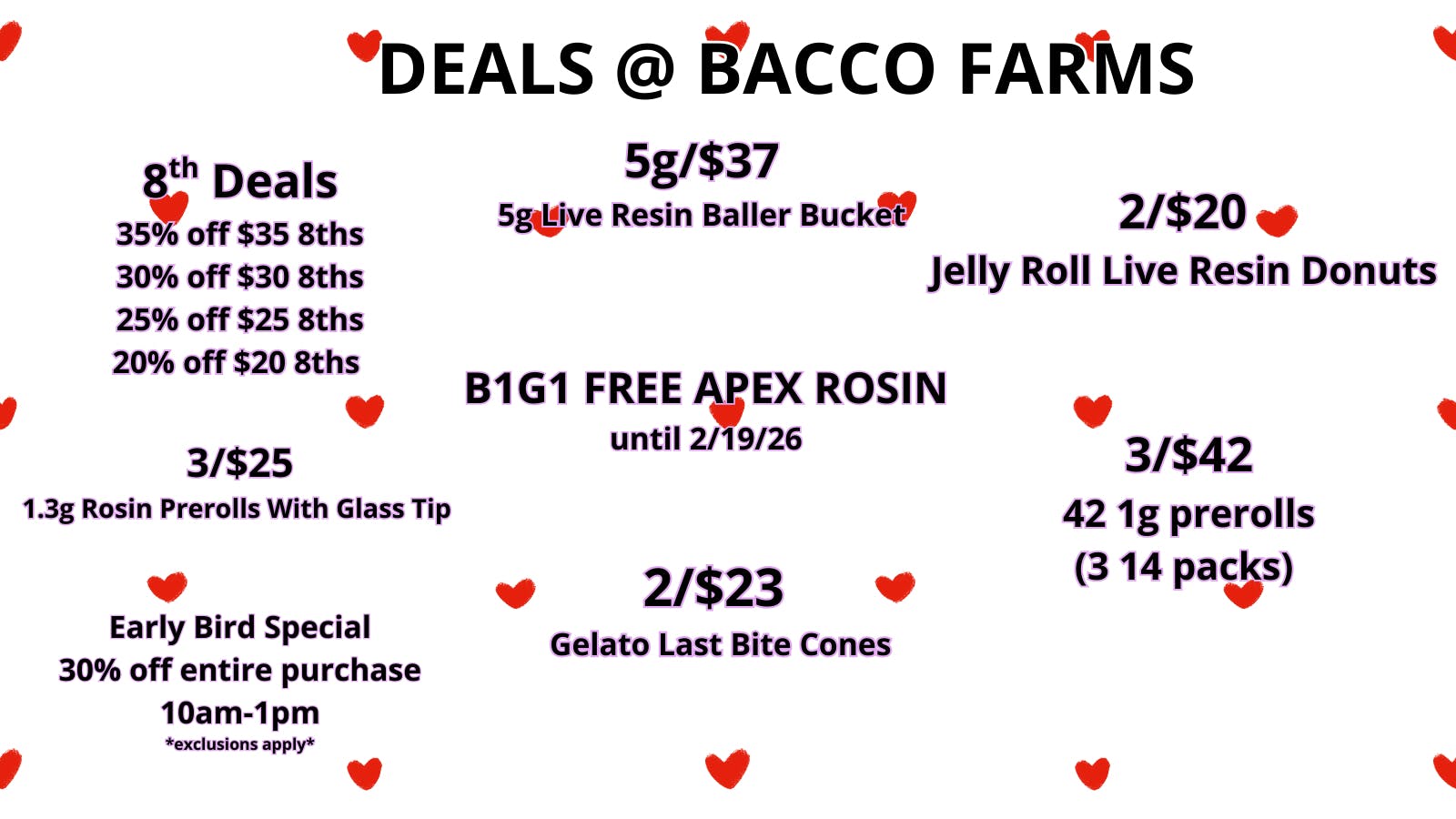 Bacco Farms Delivery Deals at Bacco Farms For Your Valentine