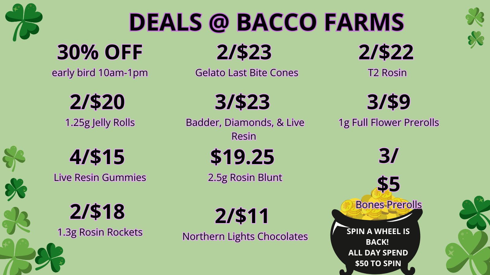 Bacco Farms Bacco Farms New Deals