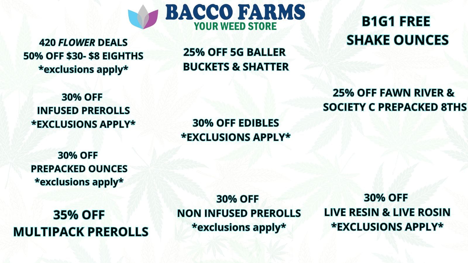 Bacco Farms Delivery 420 at Bacco Farms