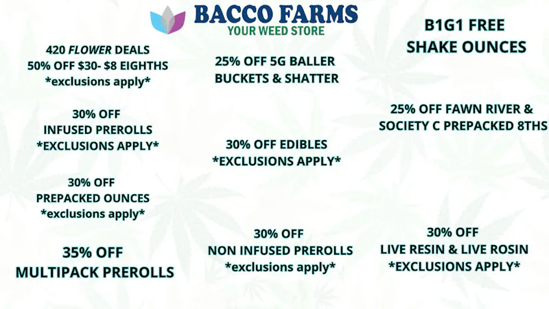 Bacco Farms Delivery 420 at Bacco Farms