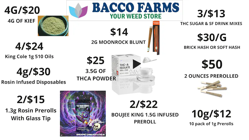 Bacco Farms Bacco Farms Now Has Brick Hash