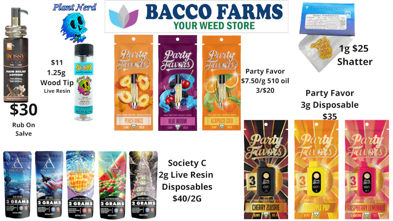 Bacco Farms Topicals, Oils, & More