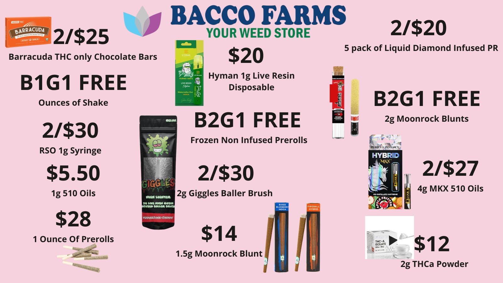 Bacco Farms Bacco Farms' June Deals