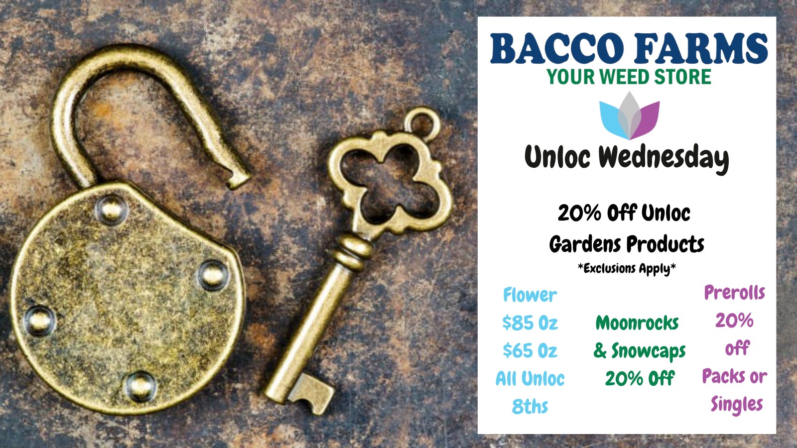 Bacco Farms Delivery Unloc Wednesday