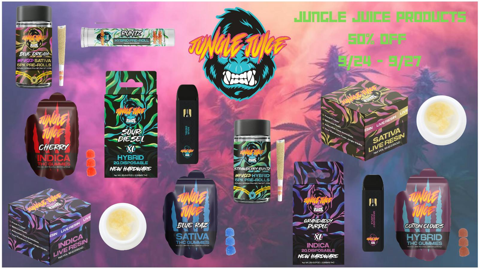 Bacco Farms Delivery Jungle Juice Products 50% Off