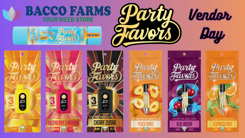 Bacco Farms Party Favors Vendor Day October 24th