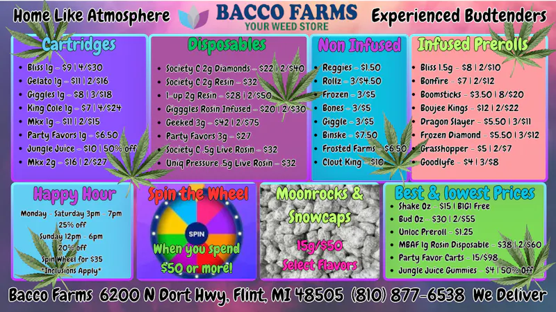 Bacco Farms Delivery Bacco Farms Daily Deals