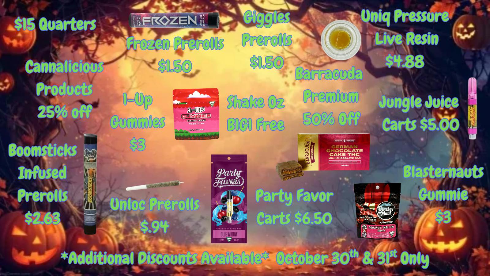 Bacco Farms Delivery Halloween Deals