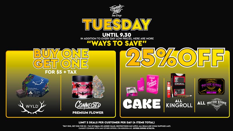 Jungle Boys San Diego Every Tuesday until 09/30