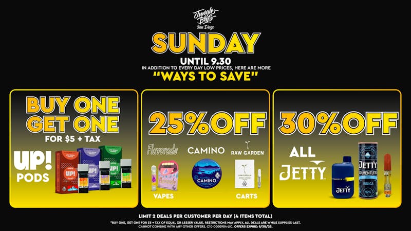 Jungle Boys San Diego Every Sunday until 09/30