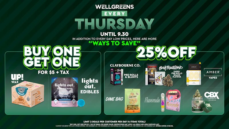 Wellgreens - Encinitas - Marijuana Weed Dispensary Every Thursday until 09/30!