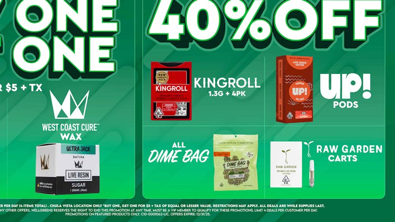 Wellgreens - Chula Vista - Marijuana Weed Dispensary Every Wednesday until 12/31