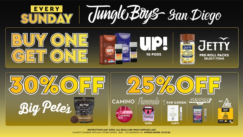 Jungle Boys San Diego Every Sunday until 12/31