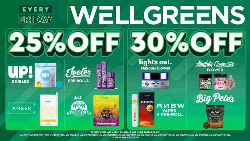 Wellgreens - City Heights / Normal Heights - Marijuana Weed Dispensary Every Friday until 12/31
