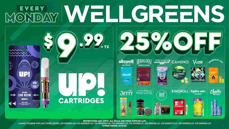 Wellgreens - City Heights / Normal Heights - Marijuana Weed Dispensary Every Monday until 12/31