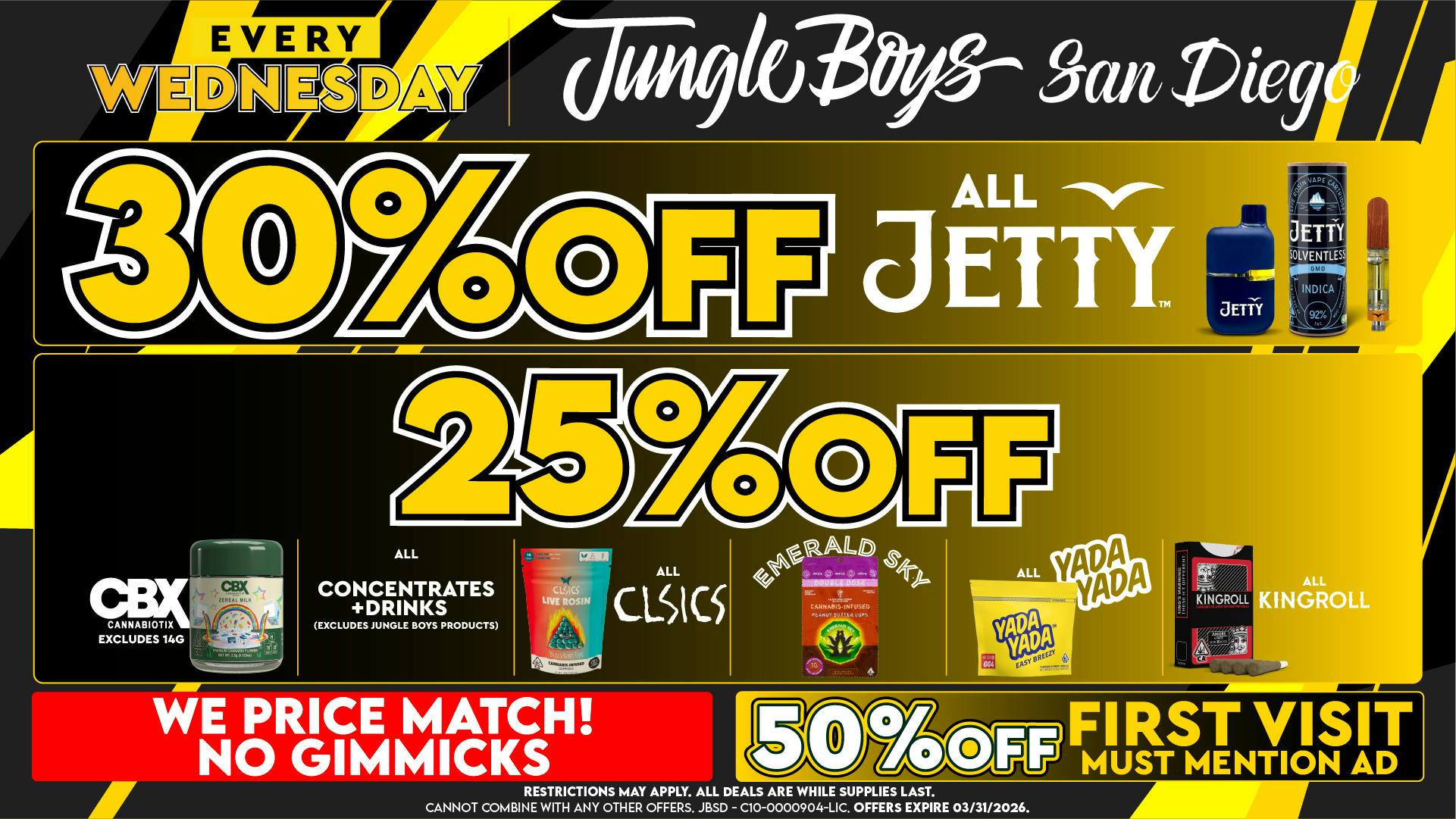 Jungle Boys San Diego Every Wednesday until 03/31