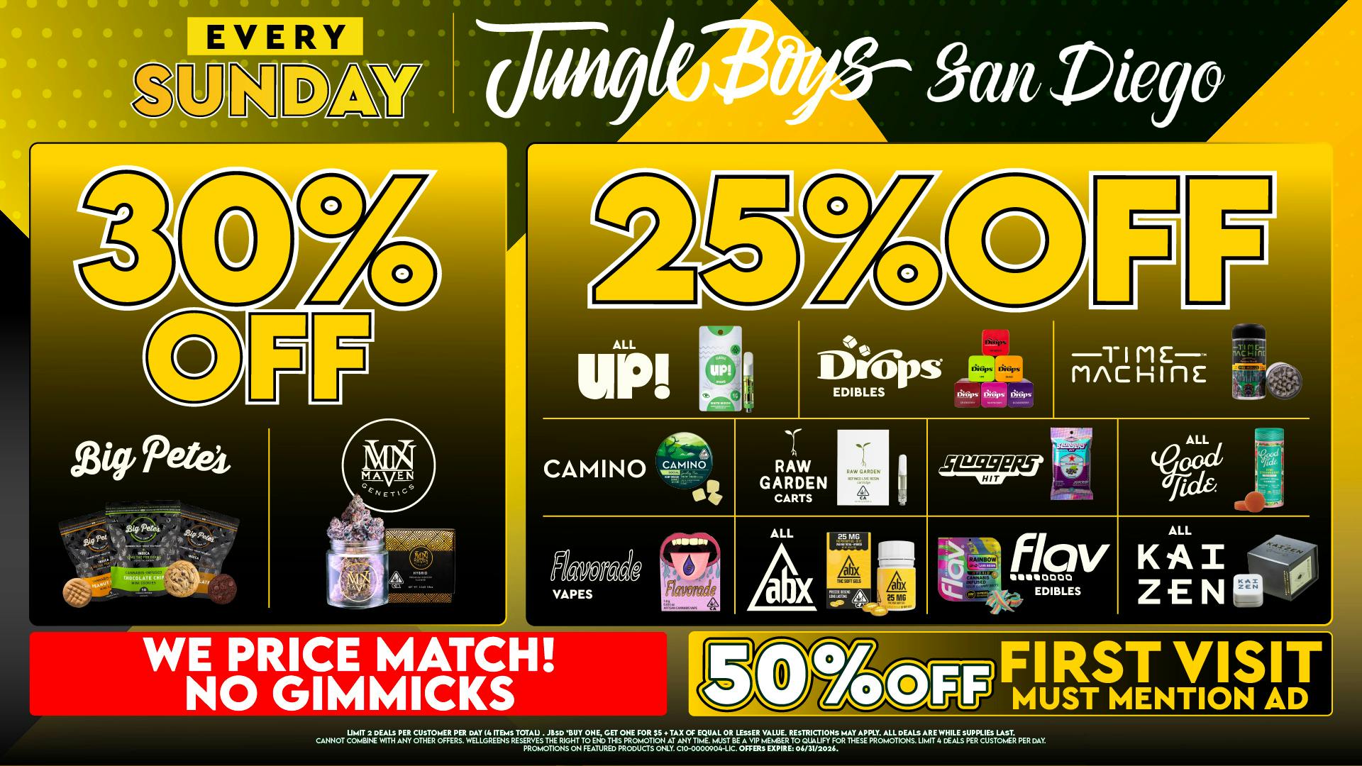 Jungle Boys San Diego Every Sunday until 6/30
