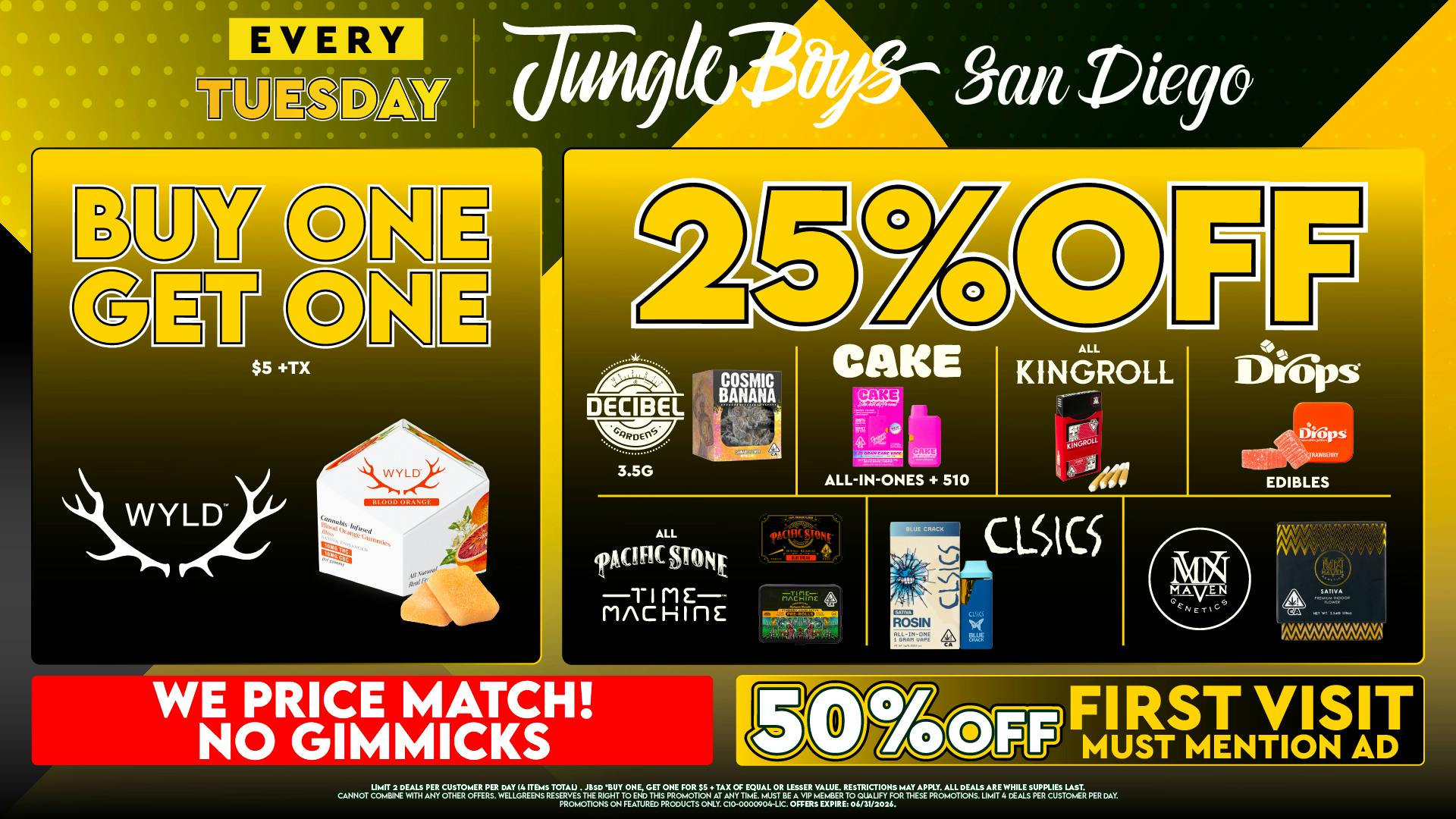 Jungle Boys San Diego Every Tuesday Until 6/30