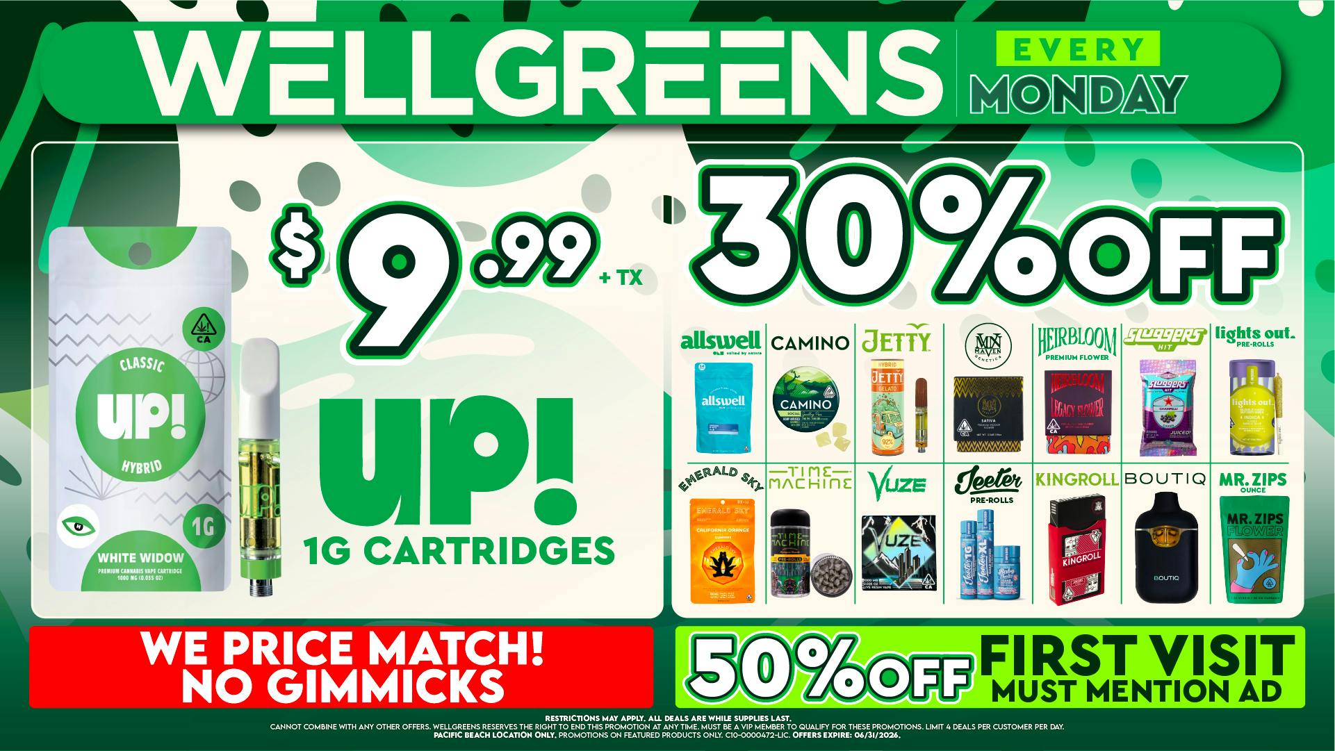 Wellgreens - City Heights / Normal Heights - Marijuana Weed Dispensary Every Monday until 6/30