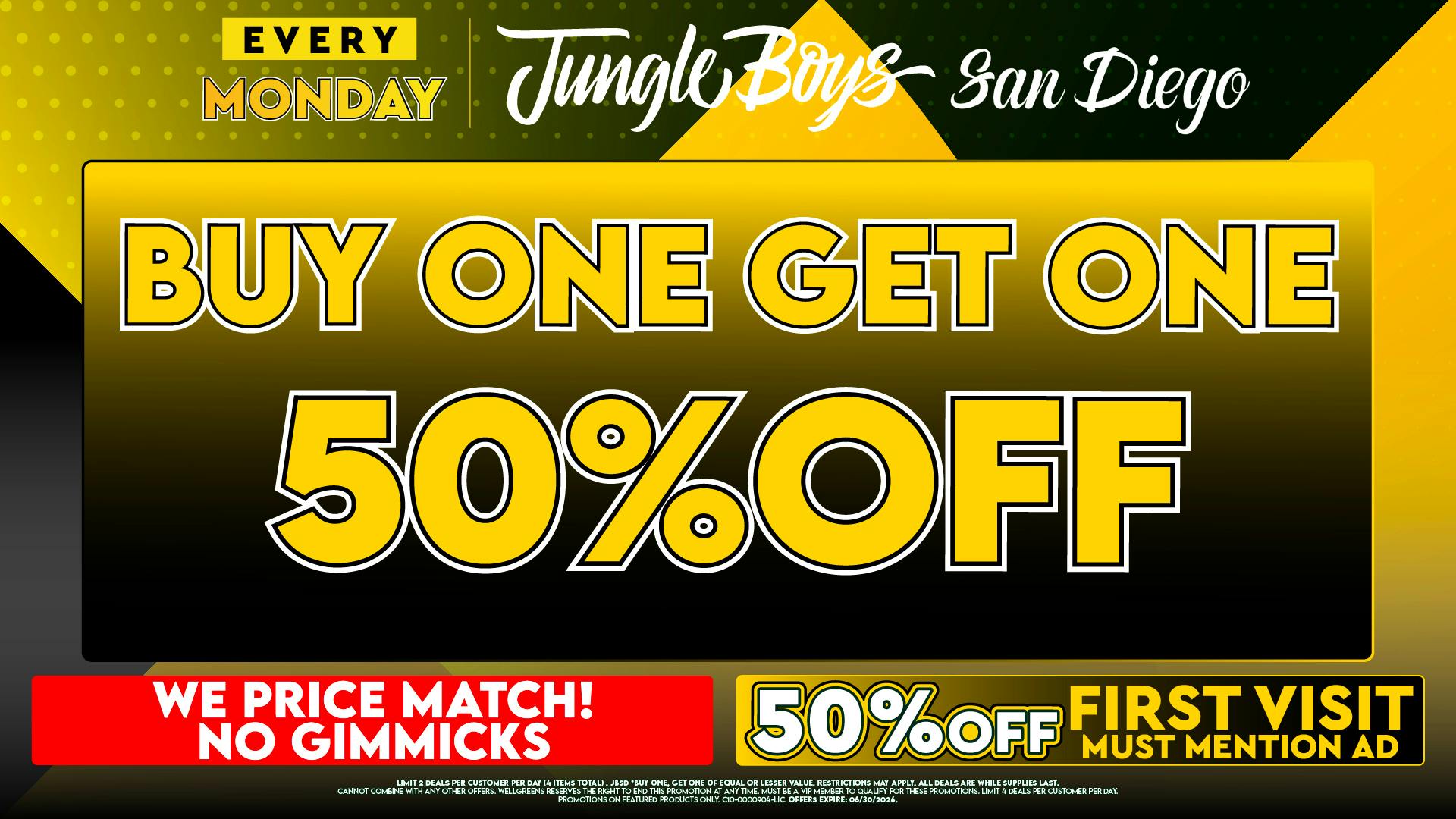 Jungle Boys San Diego Every Monday until 6/30