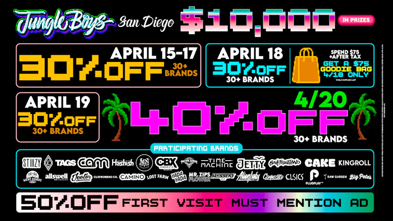 Jungle Boys San Diego Up to 40% Off Select Brands!