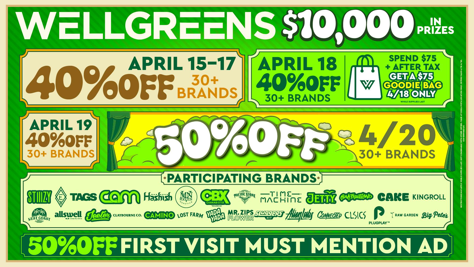 Wellgreens - Chula Vista - Marijuana Weed Dispensary Up to 50% Off Select Brands!
