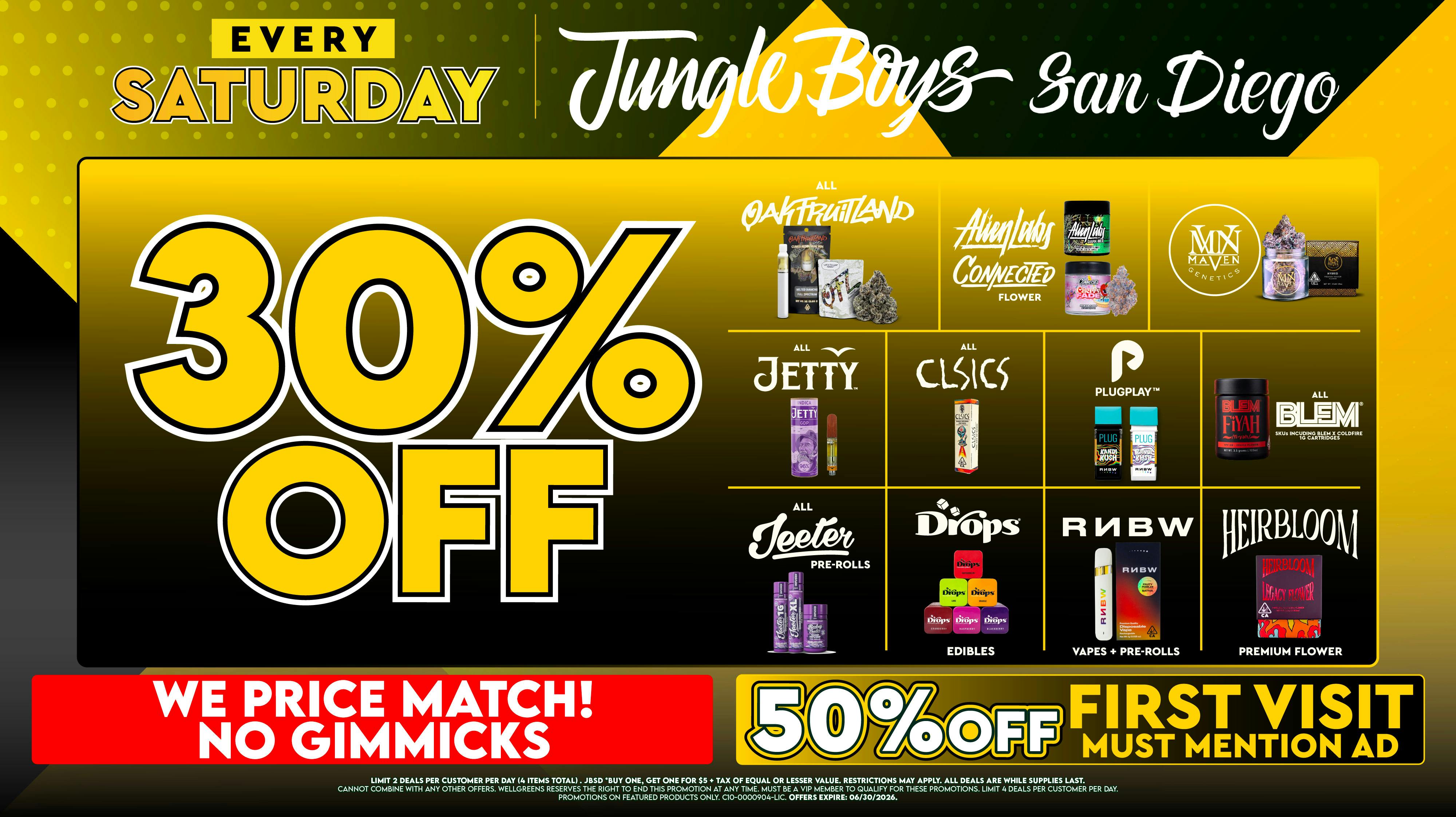Jungle Boys San Diego Every Saturday until 6/30