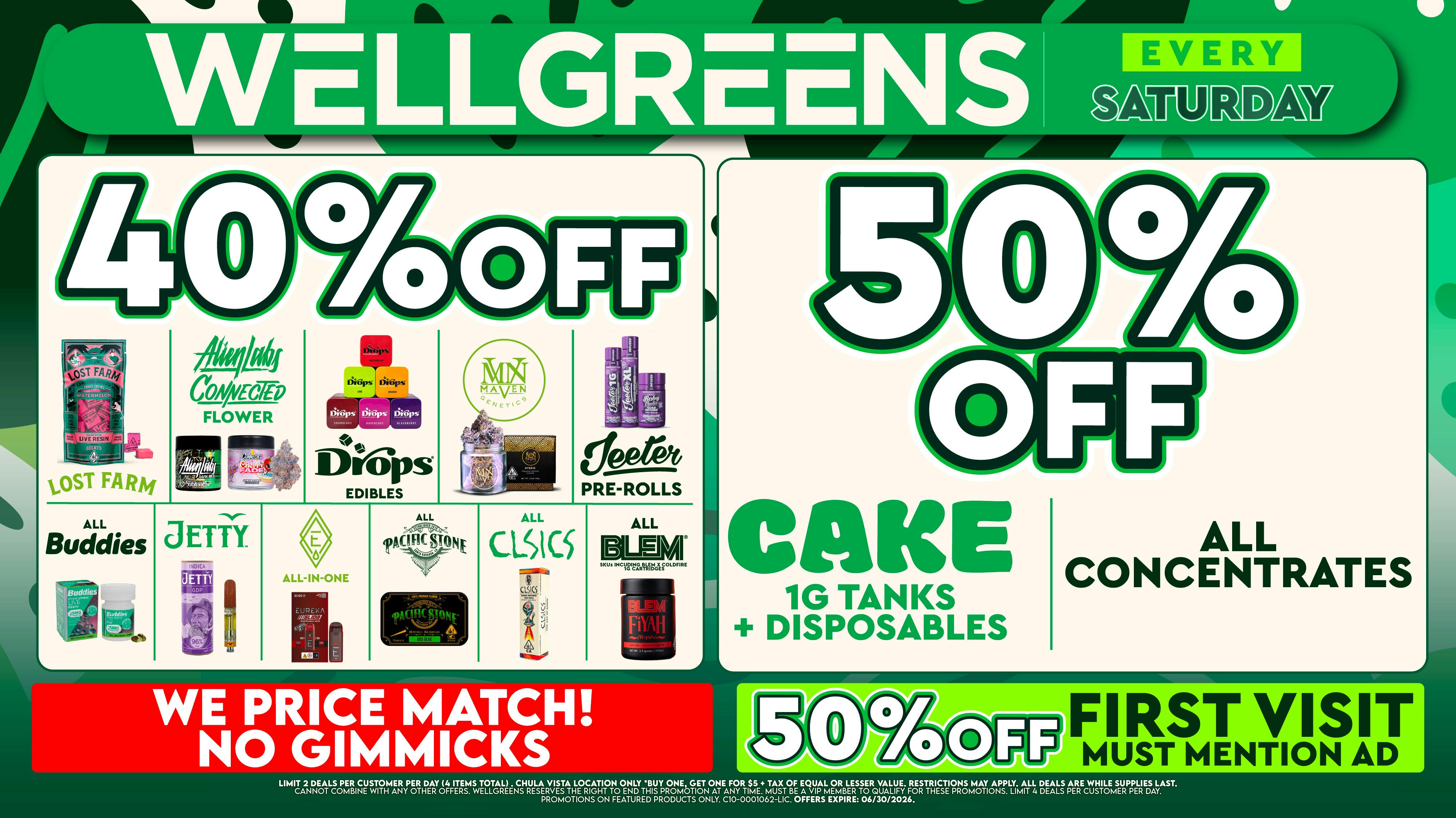 Wellgreens - Chula Vista - Marijuana Weed Dispensary Every Saturday until 6/30