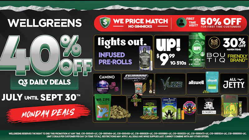 Wellgreens - La Mesa - Marijuana Weed Dispensary Every Monday Until 9/30